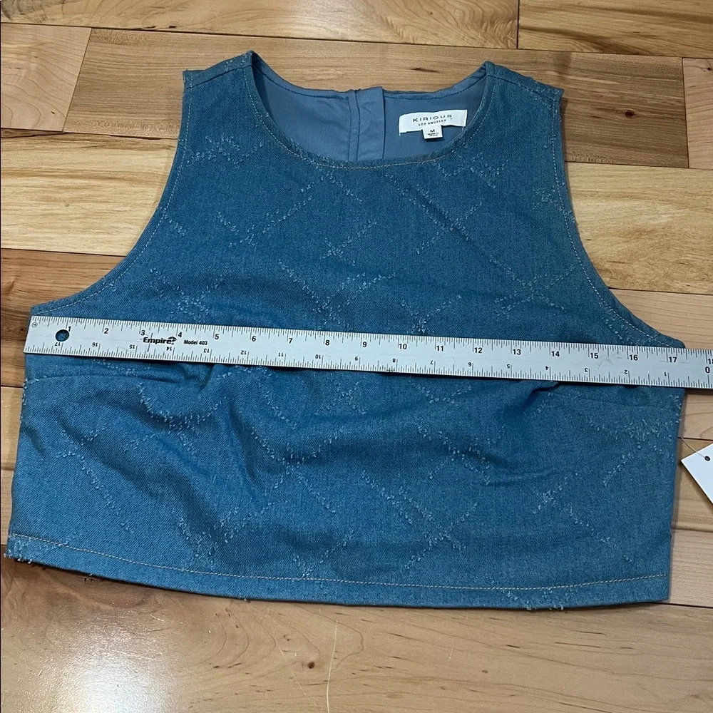 Kirious Los Angeles Denim Crop Top - Picture 3 of 11